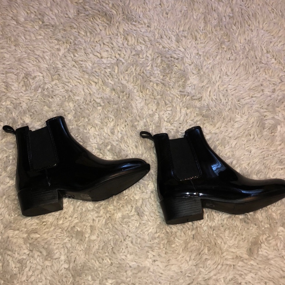 Black jeffrey campbell chelsea rain boots